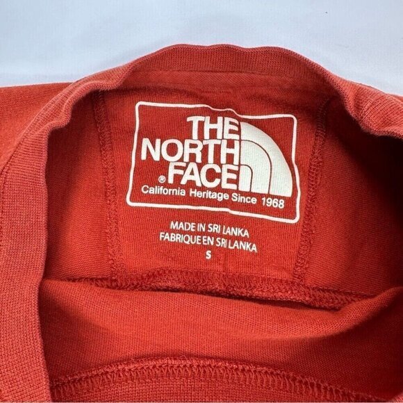 The North Face‎ Women's Burnt Orange Crewneck Long Sleeve Cotton Top S/C38 - Picture 8 of 13